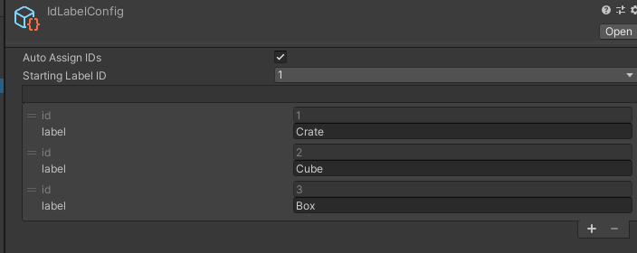 IdLabelConfig with three labels