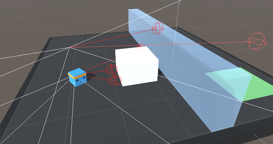 Agent with two RayPerceptionSensorComponent3Ds