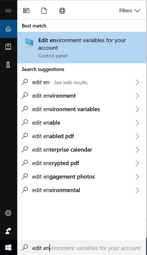 edit env variables